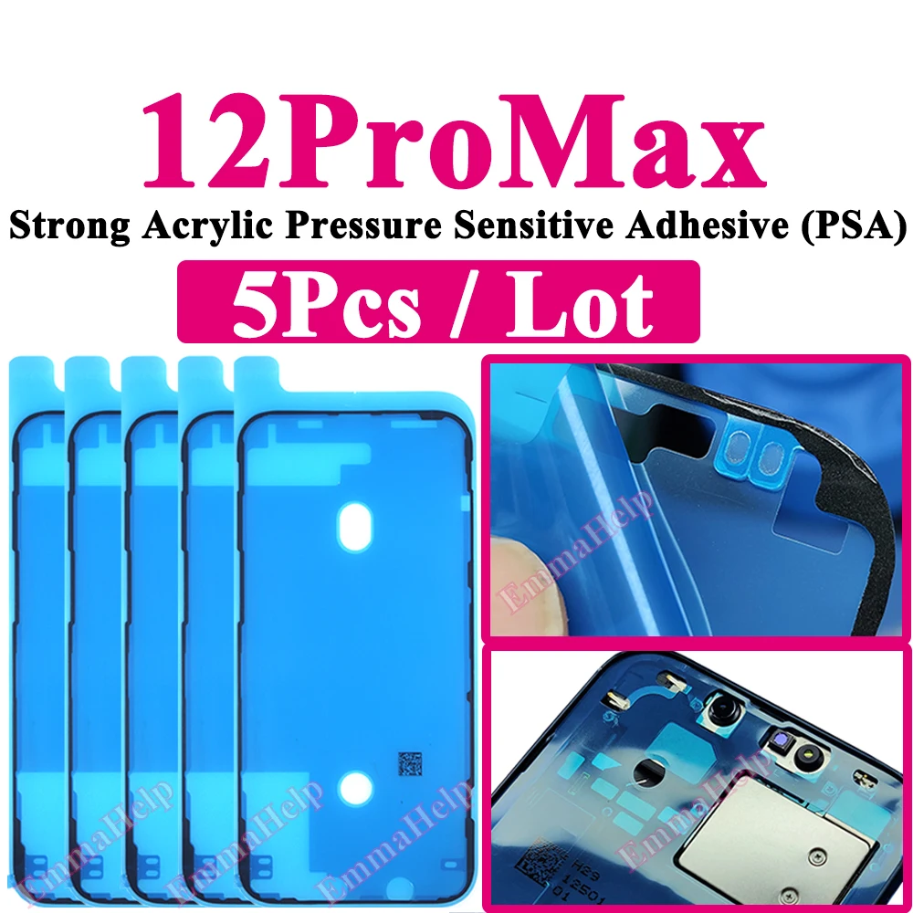 5pc Waterproof Frame Adhesive for iPhone 17 16 15 Pro Max Display Sealing Sticker High-Bond Acrylic PSA Repair Parts image 3