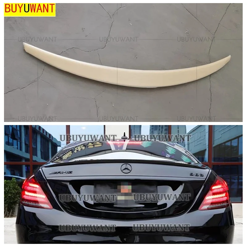 

Для Mercedes W222 S Class S63 S300 S350 S400 S500 S550 4-дверный 2014-вверх Задняя крышка багажника Автомобильный спойлер Крылья Тюнинг Аксессуары Часть