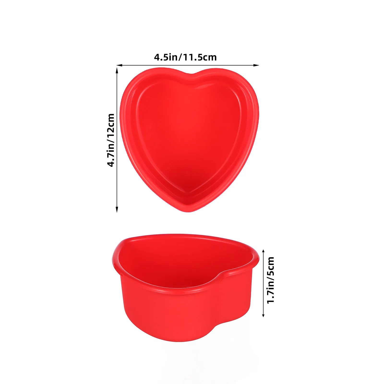 4Pcs Heart Shape Cake Molds Silicone Baking Pan Nonstick Easy Clean Foldable Mini Heart Pans for Valentine Day Treats Cupcakes