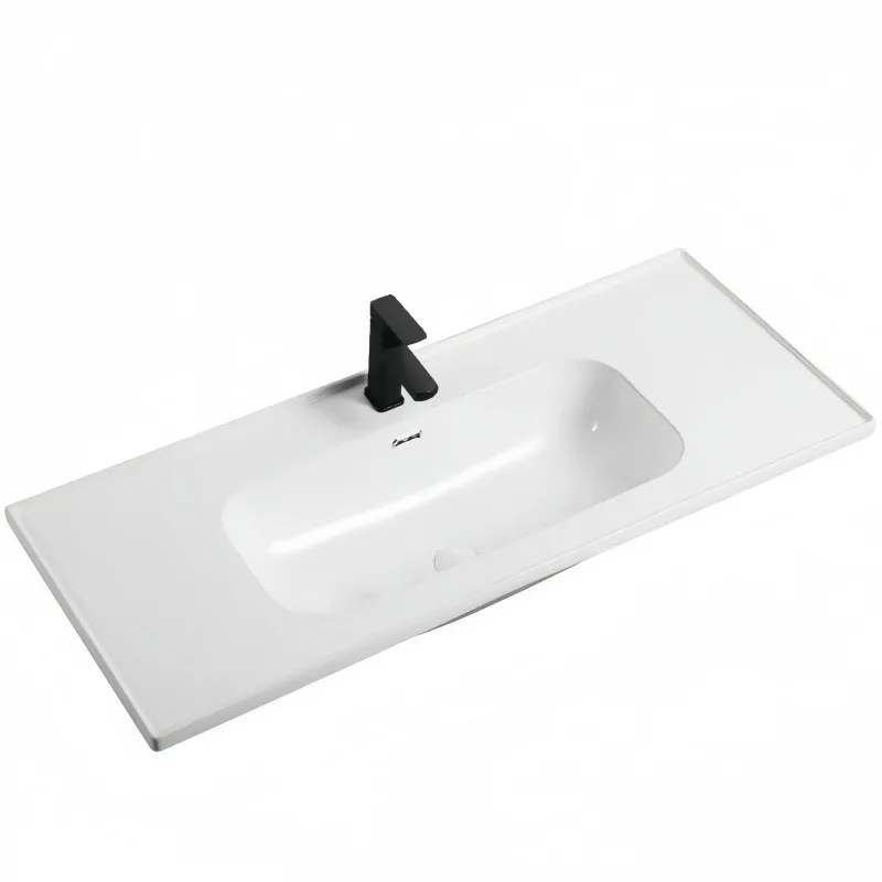 Oval egg wash basin single basin, large basin bile ceramic integrated basin, wall type without faucet hole egg-shaped mesa basin
