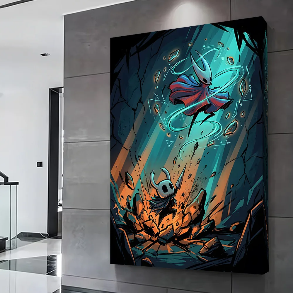Hollow Knight: Hornet Vs. The Knight Poster Customizable Printed Canvas Painting Wall Art Gift for Home and Decoration Wand Deko