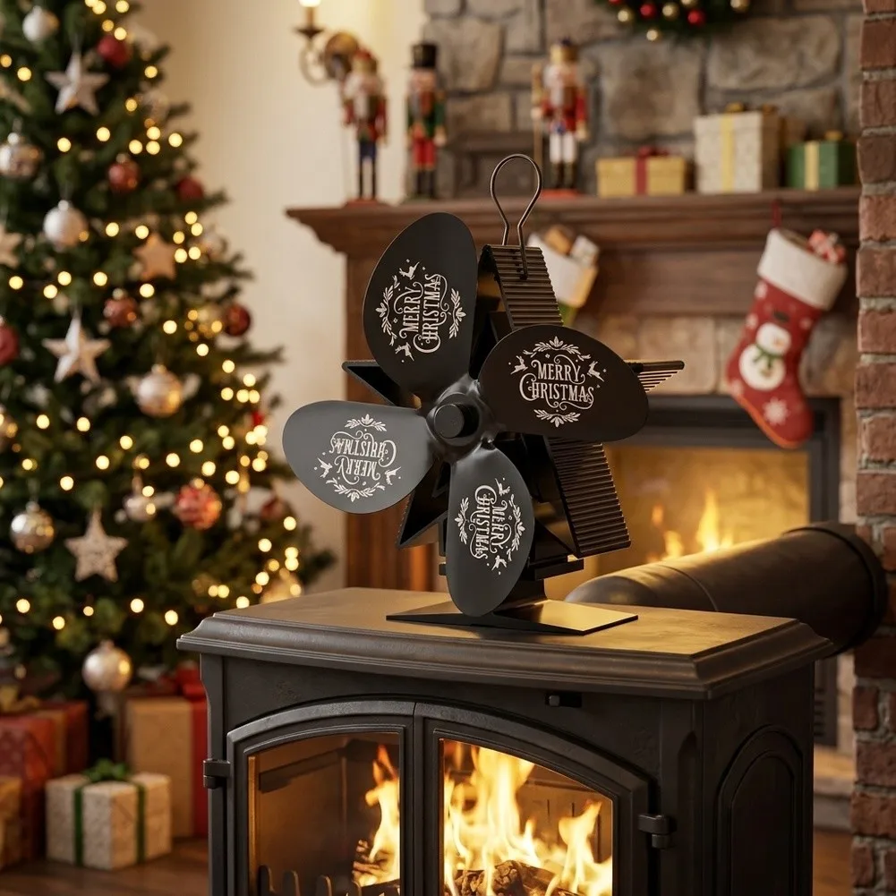 Thermal Fireplace for fan Compatible with Standard Wood Burning Fireplaces for Consistent Warmth and Reduced Cold Zones