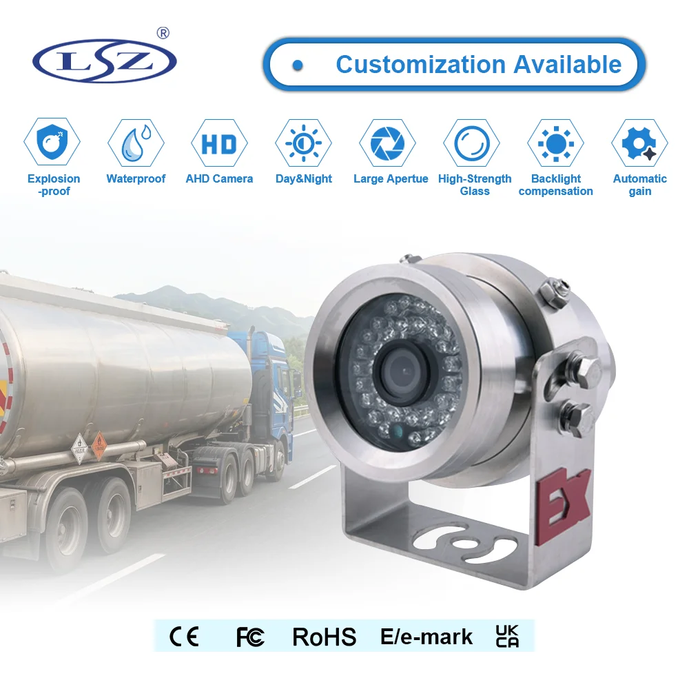 Explosion Proof IR Night Vision AHD Vehicle Camera 720P 960P 1080P Waterproof Oil Tanker OEM ODM Manufacturer
