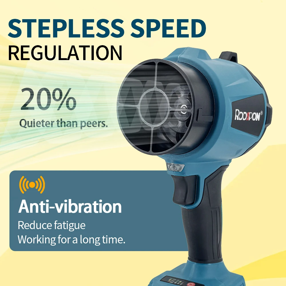 Makita – ventilateur électrique sans fil 3000W, sans balais, 450 m/s, haute puissance, 3 vitesses, ventilateur violent portatif pour batterie 21V