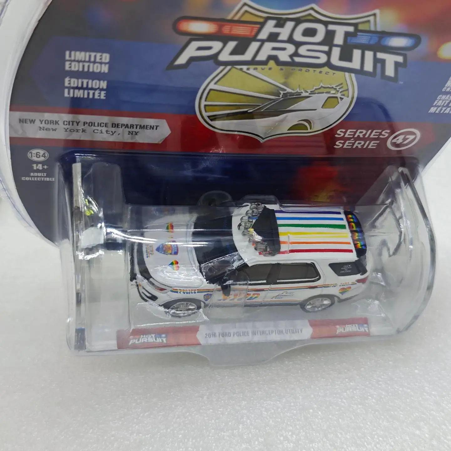 GreenLight 1:64 2016 اكسبلورر الشرطة اعتراضية فائدة محاكاة نموذج سيارة سبيكة لعبة صغيرة عرض هدية مزخرفة #3