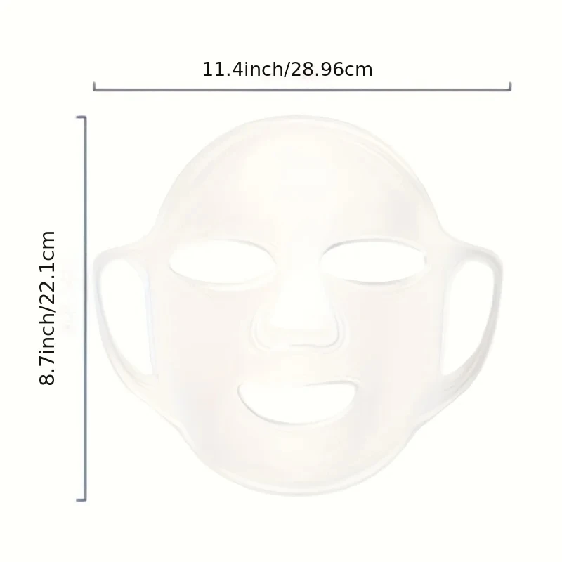 1 pieza de mascarilla de silicona reutilizable, se puede usar con mascarillas hidratantes para mantener la piel del rostro elástica, disponible en varios colores