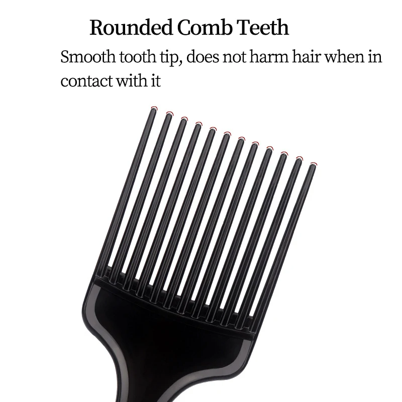 Peine de pelo rizado Natural Afro, peine de separación de cabello, peine trenzado africano, dientes anchos, herramienta de estilismo de cabeza de aceite Retro para hombre y mujer