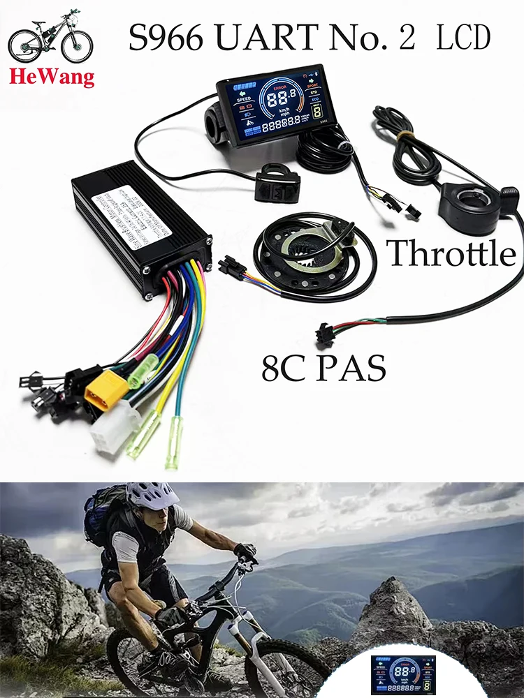 AliExpress NONE 750-1000W 26A-35A sine wave controller with S966 LCD PAS and Throttle，24V 36V 48V for UART 2 E-mountain bike motorcycle repair