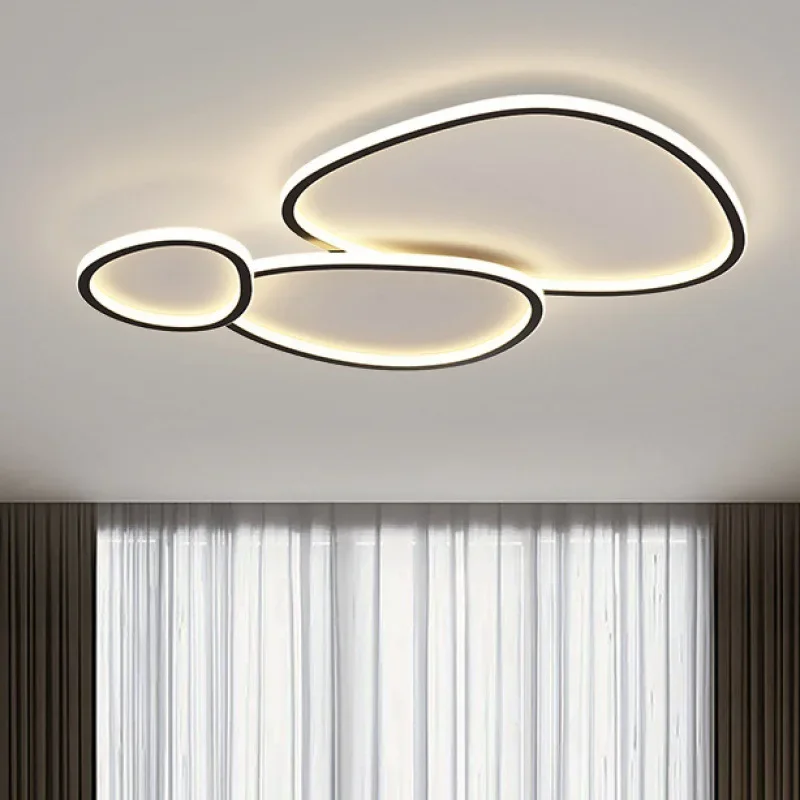 

Nordic Minimalist White Black LED Ceiling Light Living Room Kitchen Restaurant Study Lamp Indoor Decor Dimmable Lighting Fixture