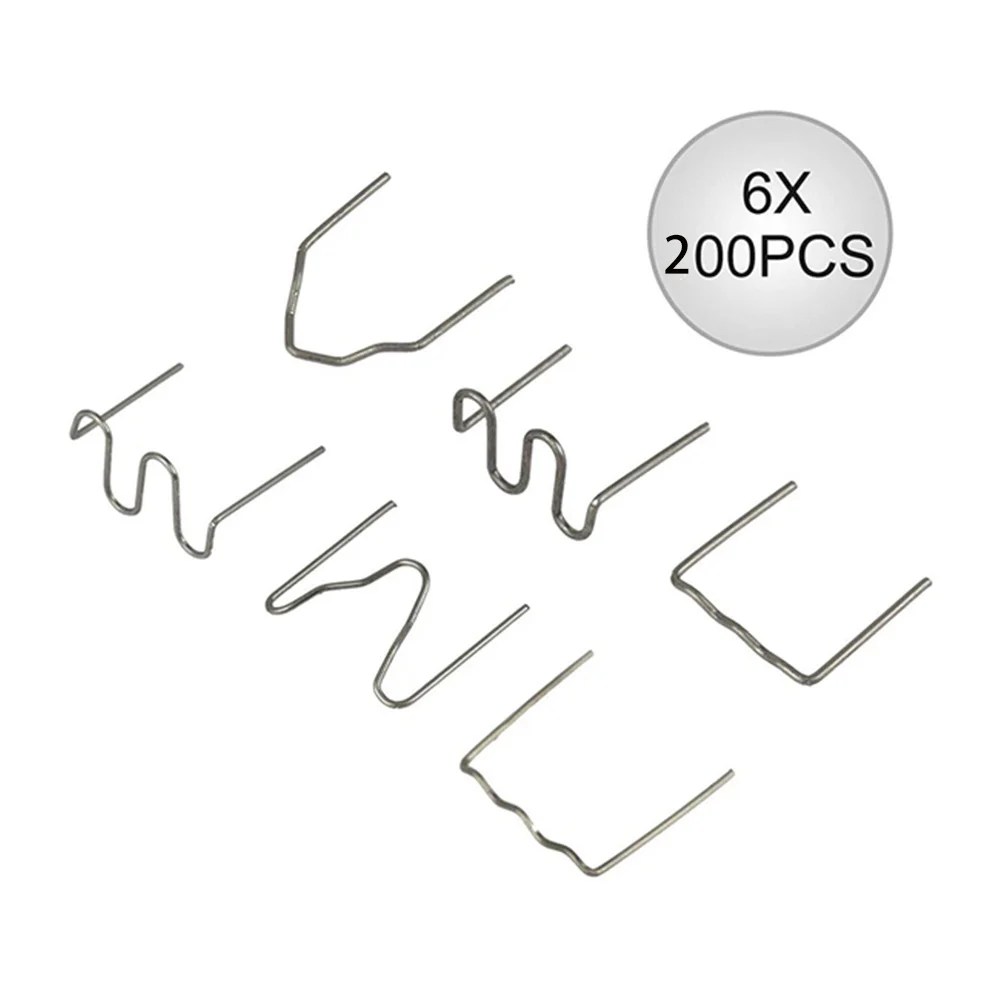 A013 1200Pcs Hot Stapler Staples for Plastic Welder Repair Melt Hot Welding Machine Welding Bumper Car Repair Tool,6 Types