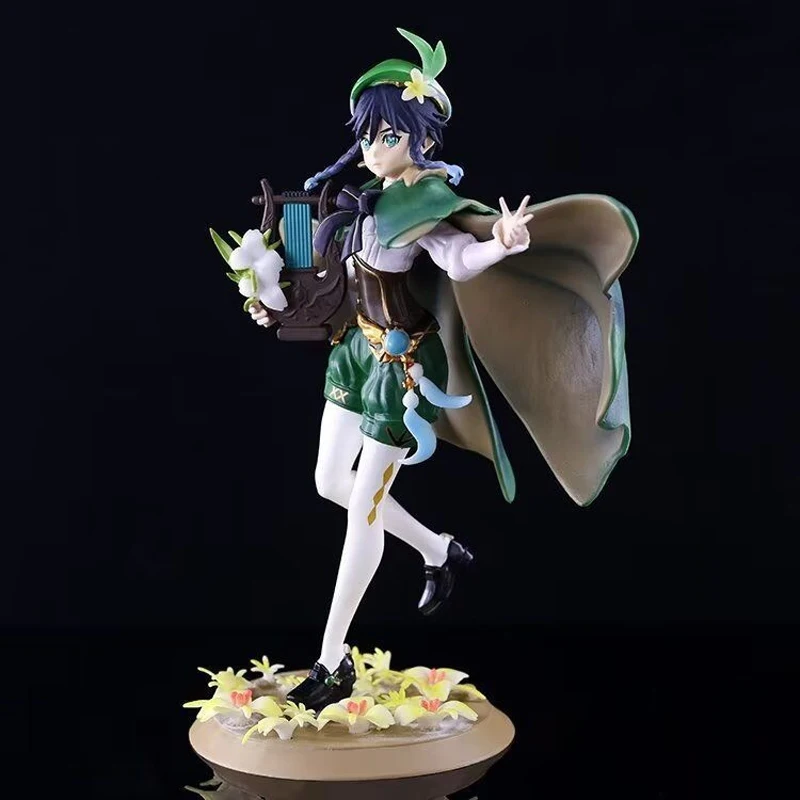 

Genshin Impact Figures Anemo Wendy Barbatos Standing Posture Scene Game Peripherals Boxed Figures Desktop Decoration Gift Toys