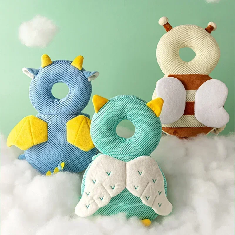 1-3T Toddler Baby Head Protector Safety Pad Cushion Back Prevent Injured Angel Bee Cartoon Security Pillows Protective Headgear