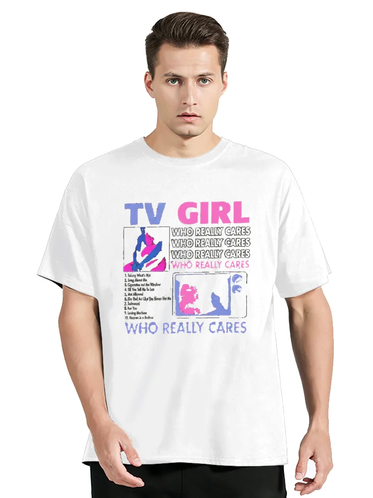 Camiseta de algodón para hombre y mujer, camisa de Fitness con estampado de la serie de TV Who Really Cars, Estilo Vintage, ropa de calle de gran tamaño, Unisex