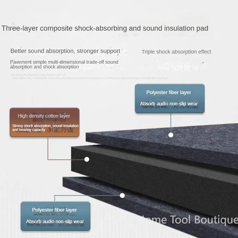 3 LayersSound insulation shock pad noise reduction piano frame treadmill buffer drum kit sound