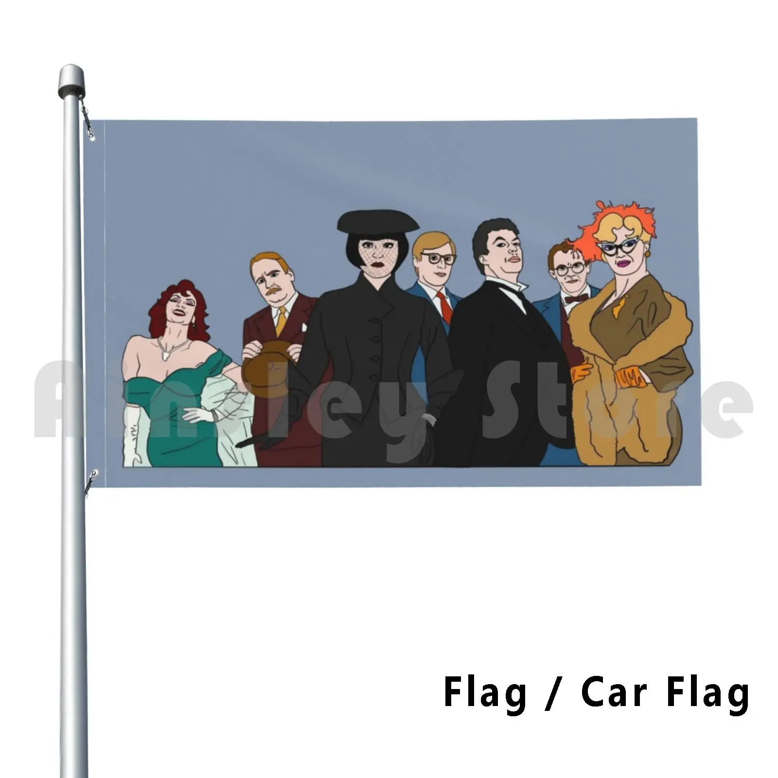 Clue Flag Car Flag Funny Clue Movie 1985 Comedy Cult Movie Classic Tim Curry Madeline Kahn Christopher