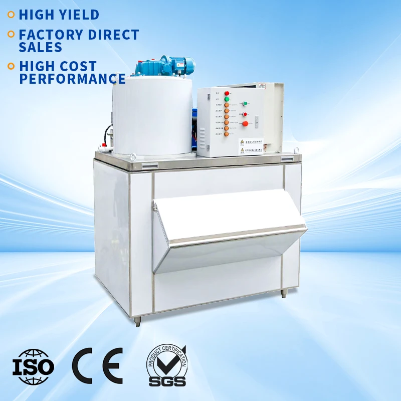 Bing Su Commercial Origin Manufacturer Small Snow Flake Ice Maker Machine 20kg 200kg 2T A Day For Fish