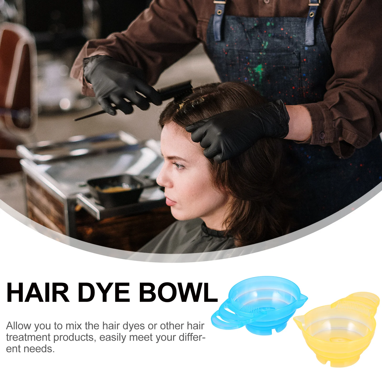 

10Pcs Hair Dye Bowls Stackable Mixing Tint Containers Salon Hair Coloring DIY Professional Use Mixing Tint Bowl