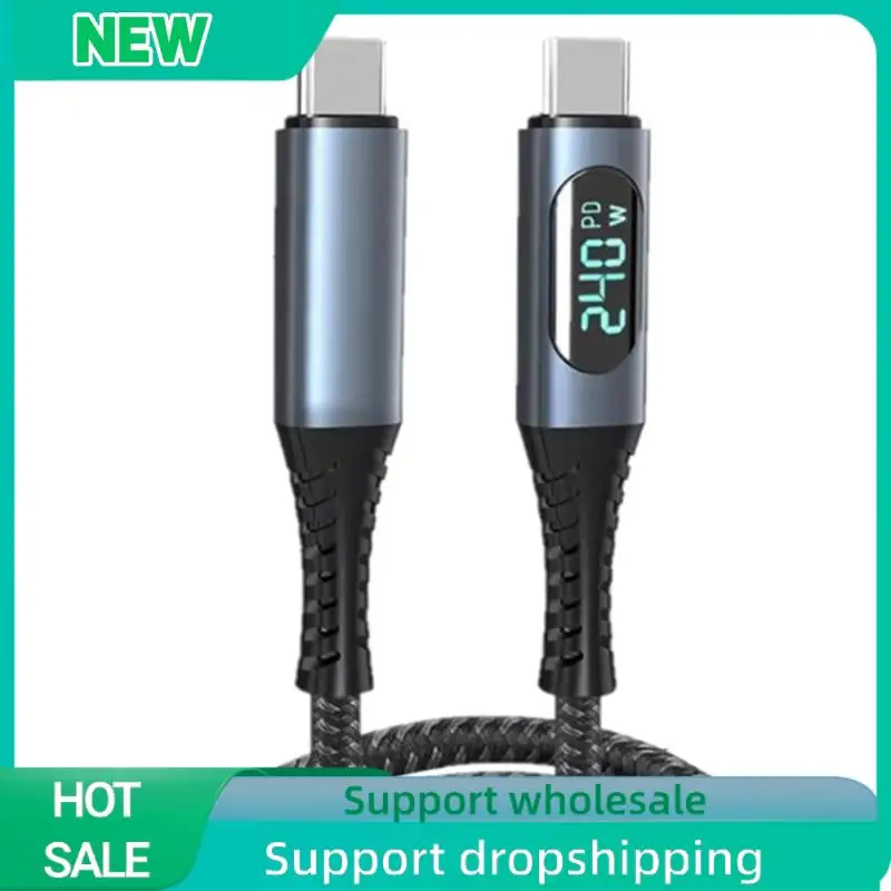 كابل USB C صلب مع شاشة LED يدعم كابل شحن فيديو 8K بسرعة 40 جيجابت في الثانية بقدرة 240 وات USB C #5