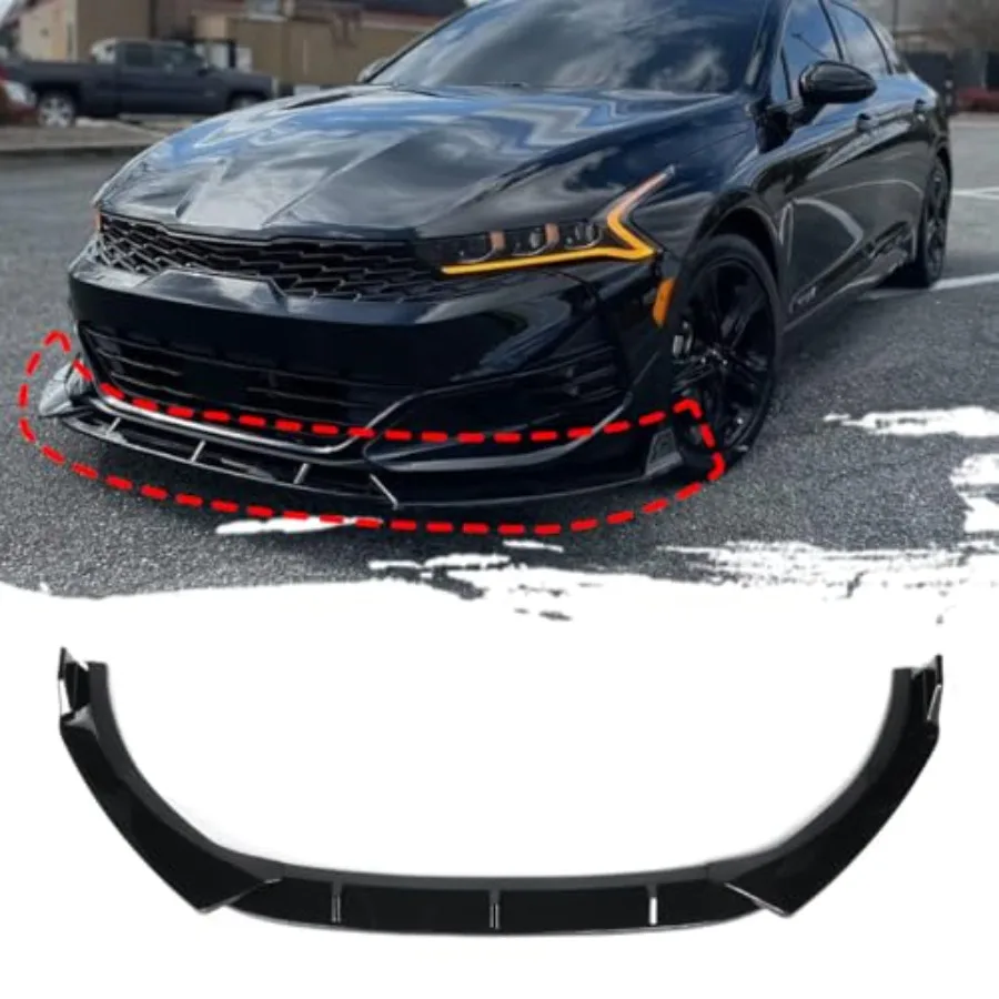 

Front Bumper Lip Fit for Kia K5 GT-Line 2020-2025, 3 PCS Front Bumper Lip Body Kit Spoiler Compatible with 2020-2025 Kia K5 GT