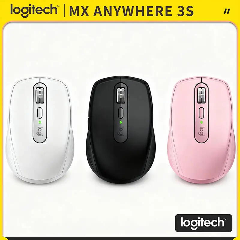 

Компактная мышь Logitech MX Anywhere 3S, эргономичный дизайн, перезаряжаемая, с быстрым прокруткой для портативных ПК Mac