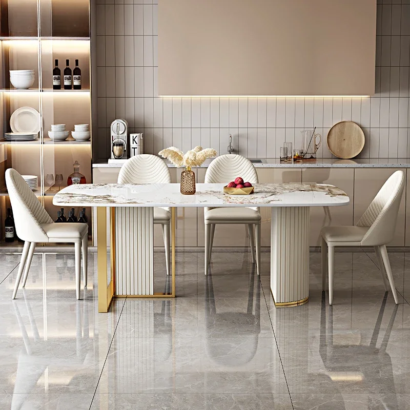 

Aesthetic Luxury Modern Dining Tables Italian Event Living Room Dining Tables Center Kitchen Office Muebles Trendy Furniture