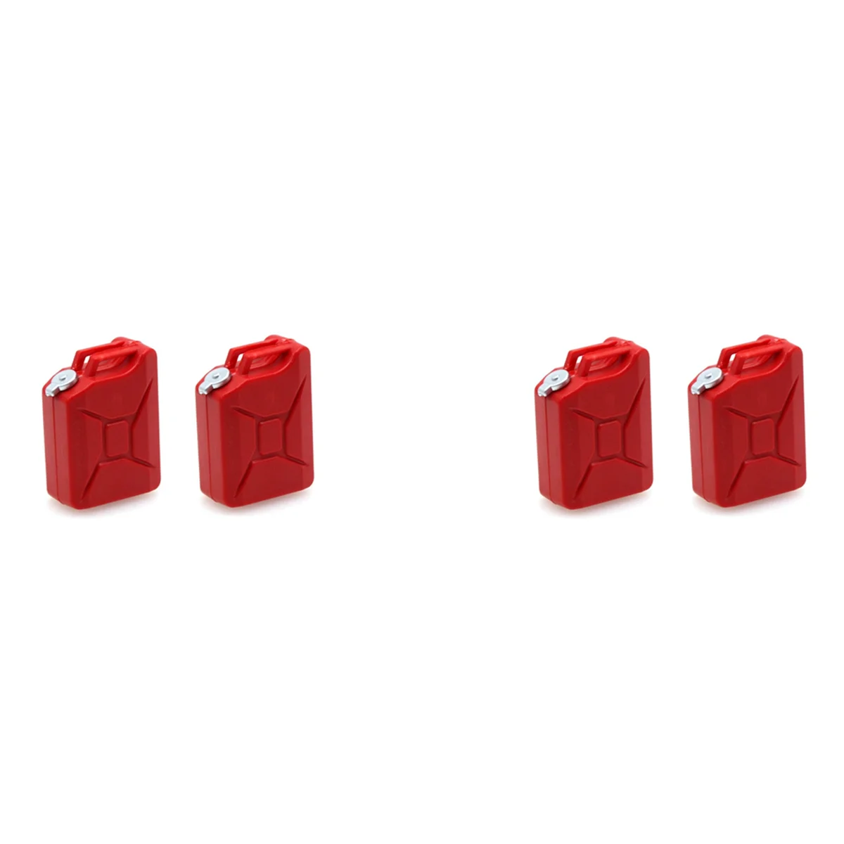4 Uds Mini herramientas de decoración de tanque de combustible de simulación para 1/8 1/10 coche trepador de control remoto Axial SCX10 Traxxas TRX4 RC4WD D90, rojo