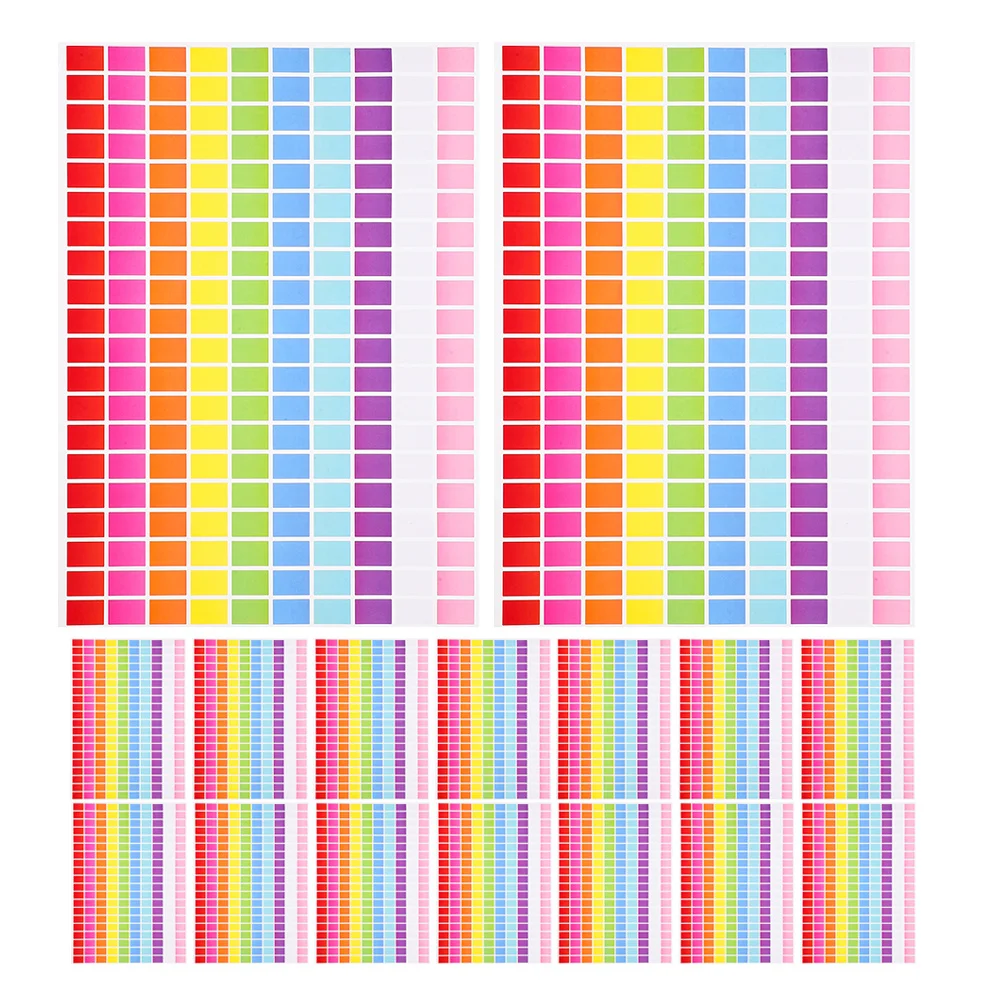 

25 листов, прямоугольные наклейки с цветным кодированием, пишущий материал поверхности, легко отслаиваемая палочка, идеально подходит для домашнего офиса, школы