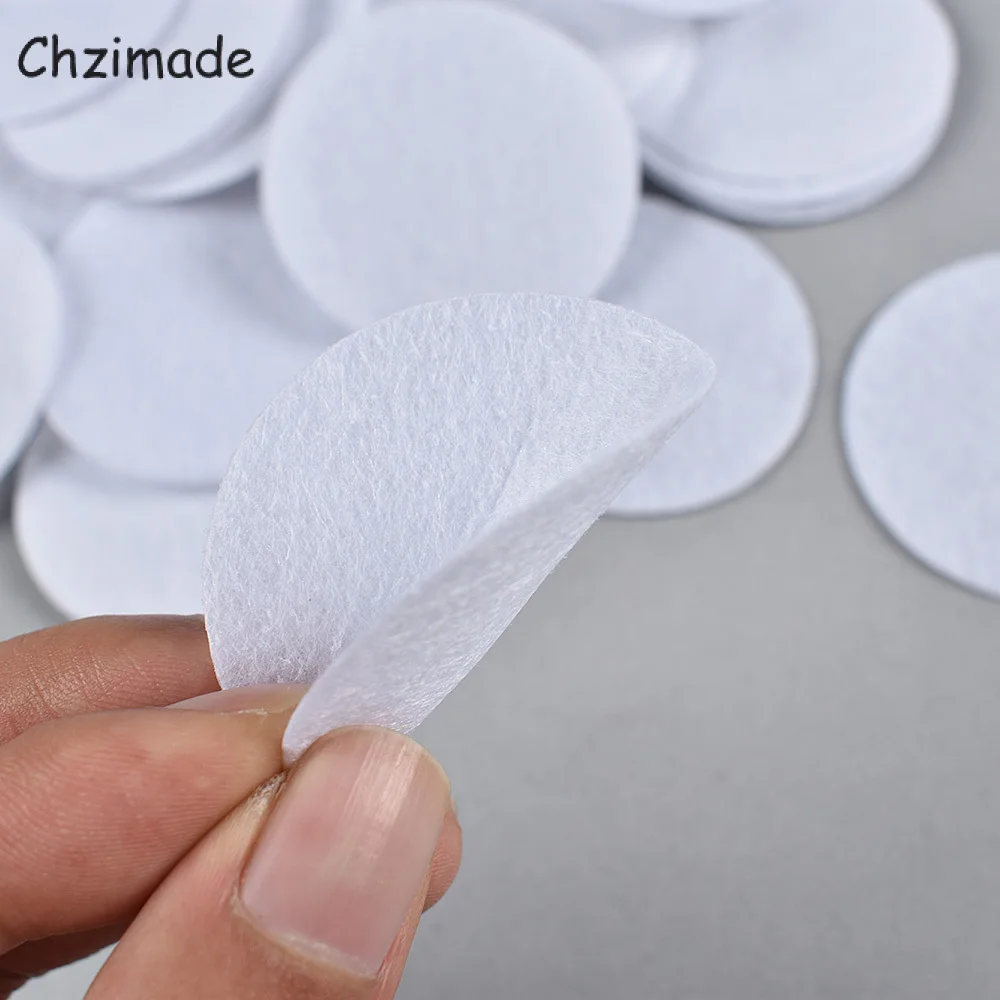 Chzimade White Non-Woven Round Felt Circle Fabric Pads For Coats Clothes Garment Diy Sewing Accessories