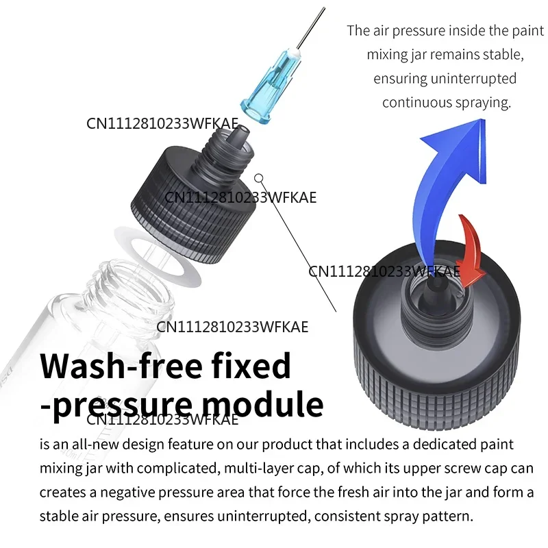 Dspiae PT-AB Wash-free Airbrush With Marker Rack For Gundam Scale Model Painting Tools Quick Paint Change Hobby DIY Craft Tools - view 3