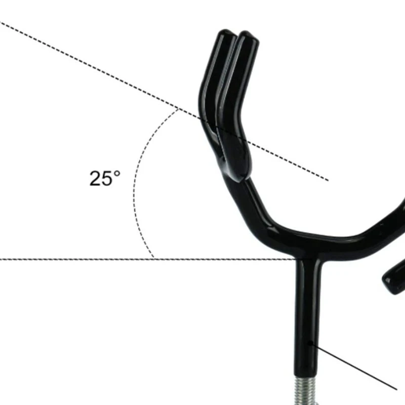 3PCS -25 Degree 4Inch Wire Form Rod Holder With 3/8-Inch Stem,Rod Holder With Mounting Base, Marine Hardware Accessories