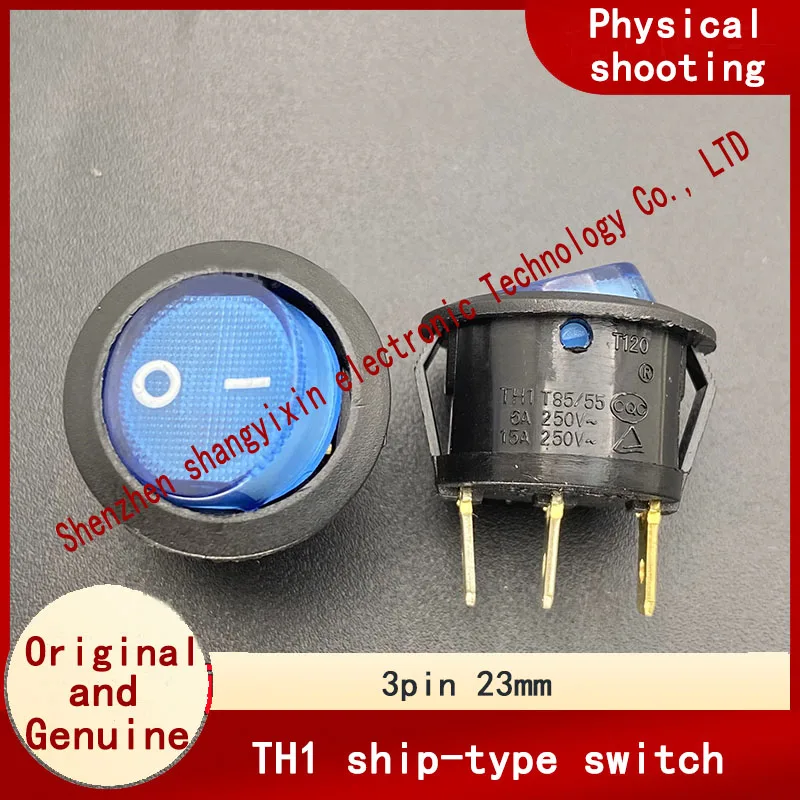 

TH1 T85/55 Выключатель питания подъемной пластины в форме лодки, 3-контактный, 2-позиционный, с синей подсветкой, круглый, 23мм, 15А, 125В