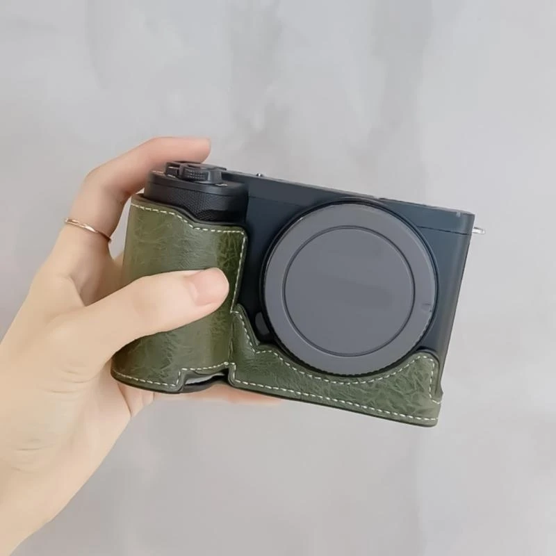 Y2GD Camera Base PU Leather Half Case pour ZVE10 II offrant confort une accessibilité pour une utilisation quotidienne