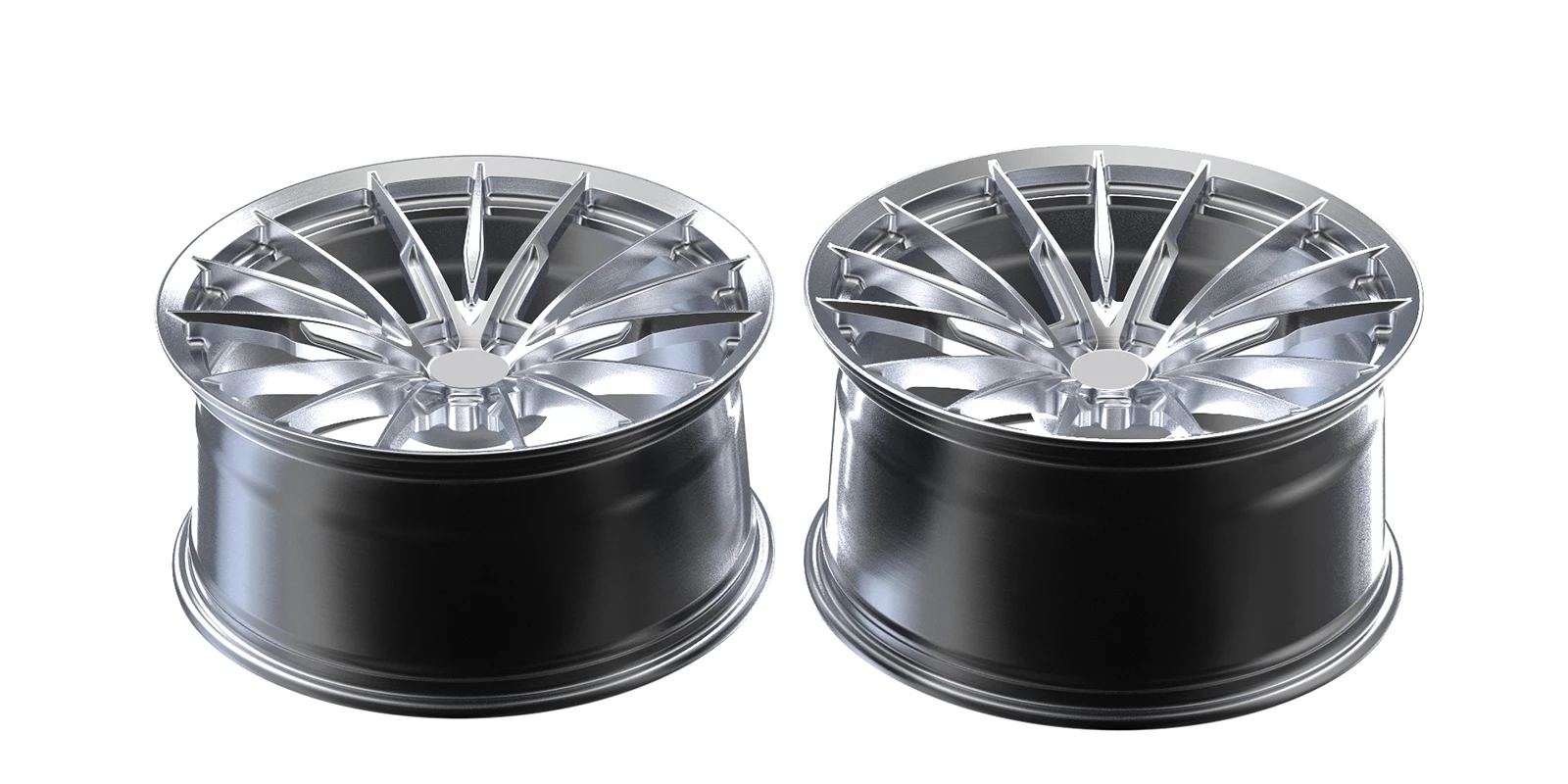 Finitura lucidante personalizzata Ruote per auto da corsa da 18-26 pollici Cerchioni forgiati 5 * 130 con labbro lucido