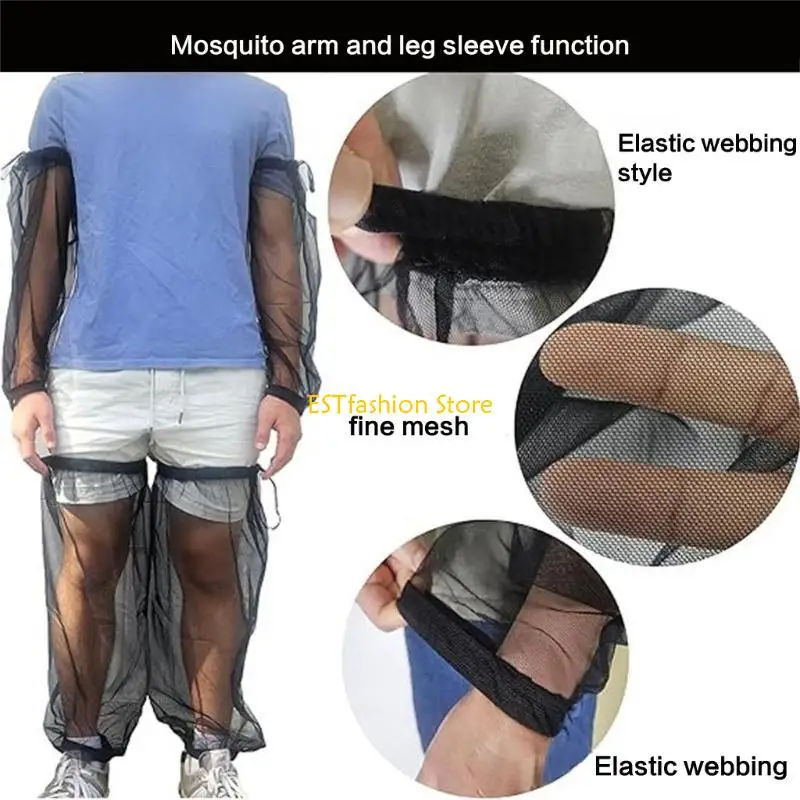 Y5GC 1 Pair malla aire libre Mangas pie SUPERVIVA SUPERVACIÓN SPORTA MANEGAS DEL Pierna