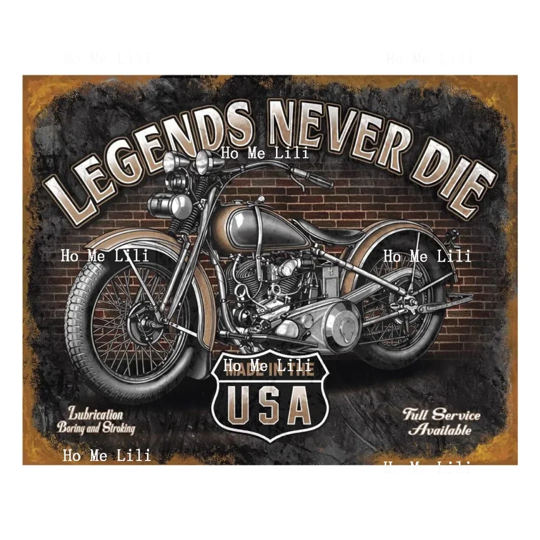 

Legend Never Die Оловянная вывеска Ностальгический винтажный металлический настенный декор