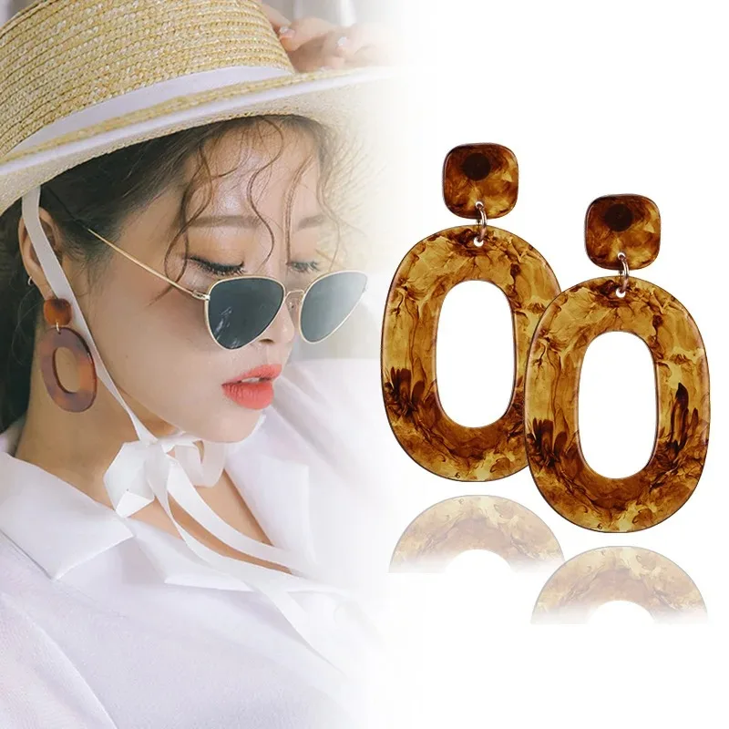 أقراط وأقراط شخصية وعصرية، أقراط هندسية أكريليك عصرية وشعبية، مشابك أذن