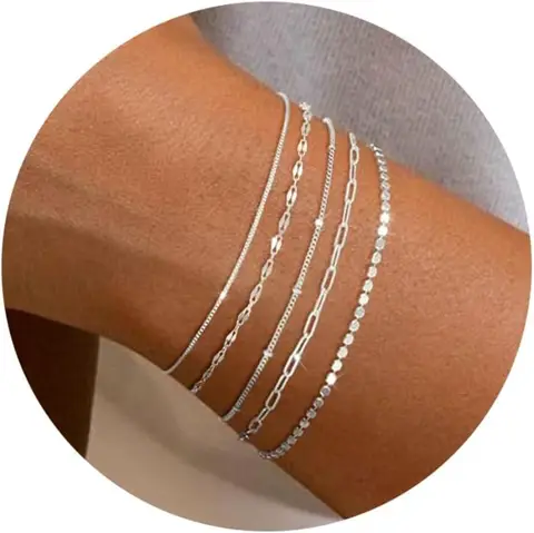 14K Eleganta Stapelbara Armband För Kvinnor Trendiga Kedjearmband Med Gem Justerbara Tennis Söta Smycken 10 best sales fint guldarmband - №3