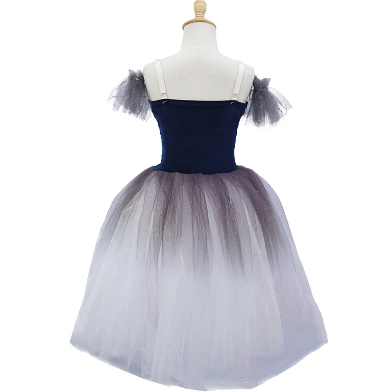 Children's Ballet Year dress show Angsa lake dress long ballet blue green dress dress tight ballet girl's dress balerina woman