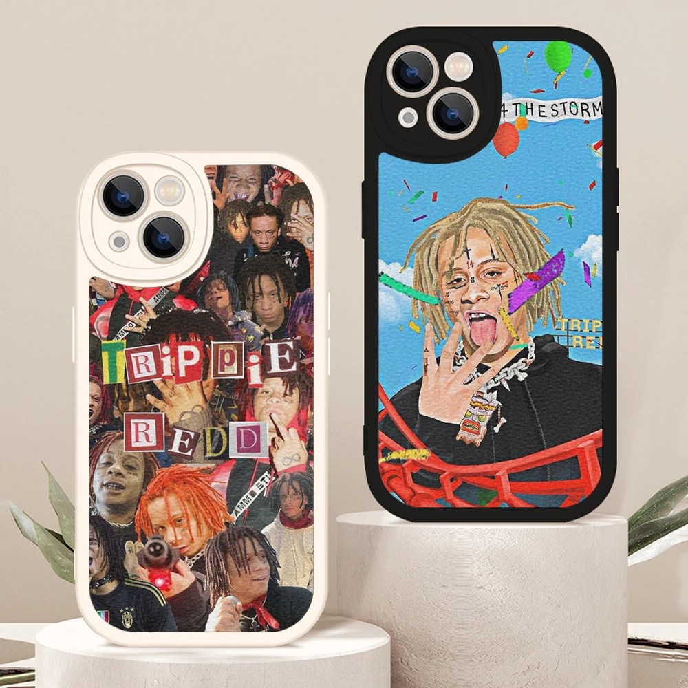 For Iphone 14 T-Trippie-Rapper-Redds Phone Case for Iphone 13 12 11 14 Pro MAX MiNi 7 8 14 Plus XS XR 13 Pro Lambskin Covers