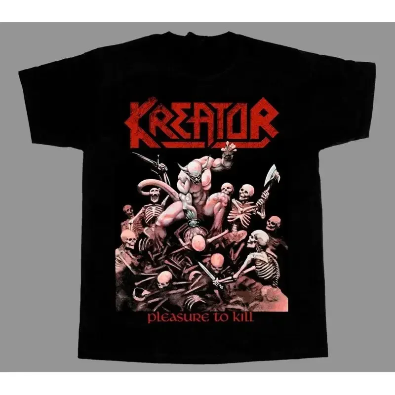Kreator Pleasure to Kill T-shirt Black Short Sleeve All Sizes 3F361