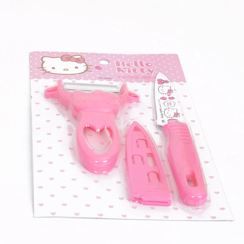 Hello Kitty Knife Set Multi-functional Knife Cute Fruit Knife Dormitory Home Students Carry Paring Knife Kitchen Supplies Gift