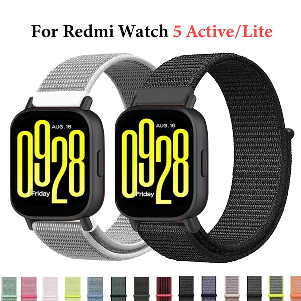 22 mm Nylon-Schlaufenarmband für Redmi Watch 5, aktives, atmungsaktives Ersatzarmband, Redmi Watch 5 Lite Sportarmband