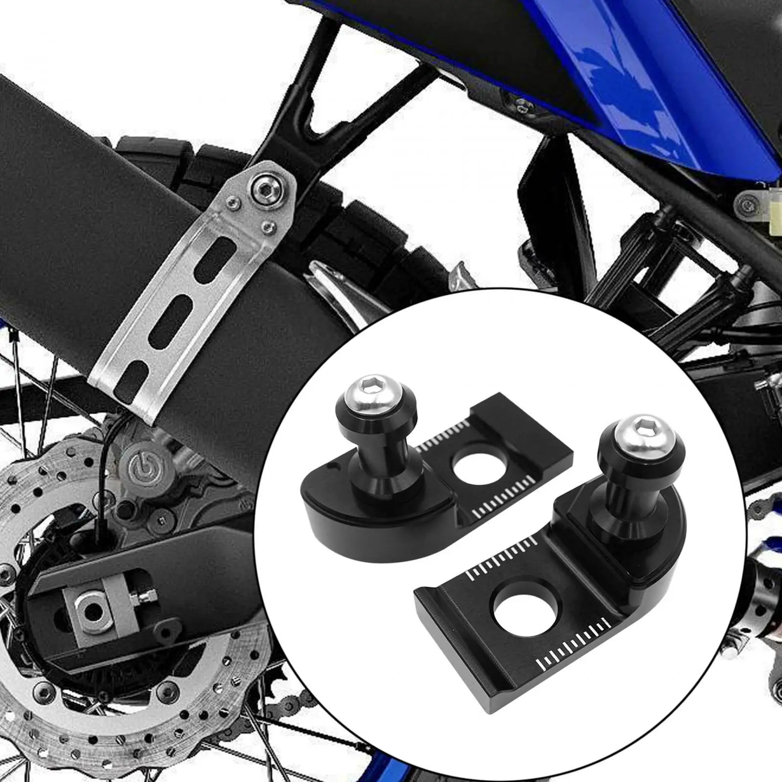 2 Pieces Chain Adjuster Block Replacement Compatible for Yamaha XSR900 Anniversary 2016 Tenere 700 /xtz 700 2019-2023 2024