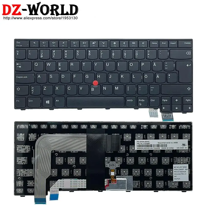 for Lenovo Thinkpad 13 Gen 2 1 T470s S2 G1 G2 T460s Laptop SI DK HU EE FR SK CZ NO NL CFR SE FI CH SWS PT BG IS Keyboard