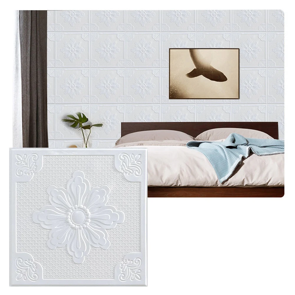 Waterproof Stickers Sticker Tile Brick Wall Self-adhesive DIY Easy To Cut Self-adhesive Soft Foam Sound Insulated