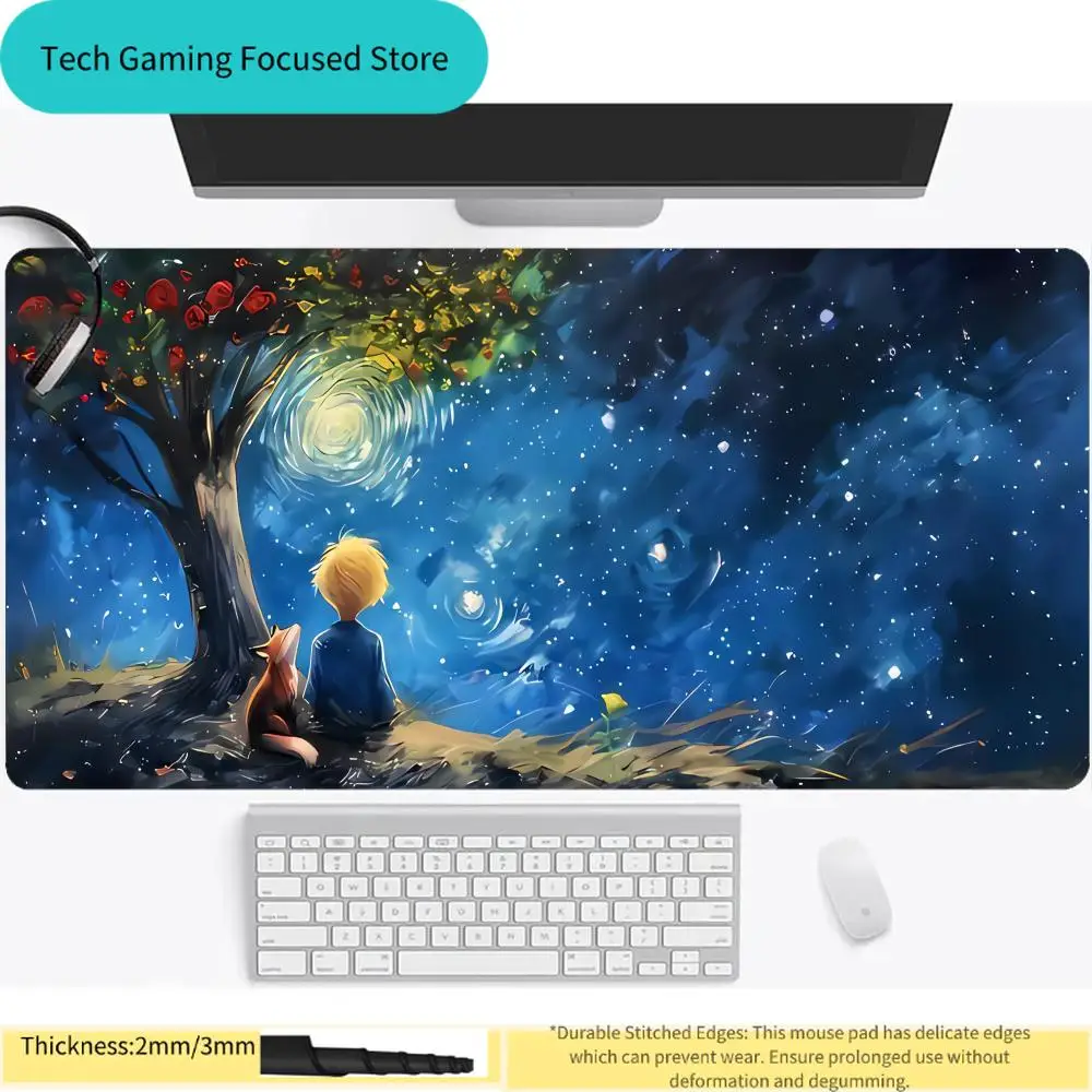 rot, Mouse Starry Pad Schreibtischunterlage Büro Kleines Schlafzimmer Prinz, Tastaturzubehör Play Sky Rose Matten Tischunterlage
