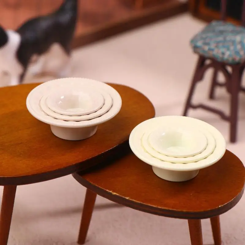 3 pièces maison de poupée Mini Simulation assiette occidentale plats modèle maison de poupée cuisine décoration semblant jouer jouets poupées maison accessoires