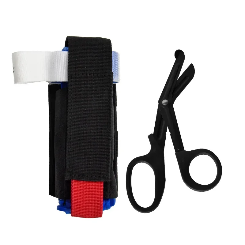 Molle Nylon Tactical Tourniquet Pouch – CE EMT Storage Kit with Trauma Shears (Factory)