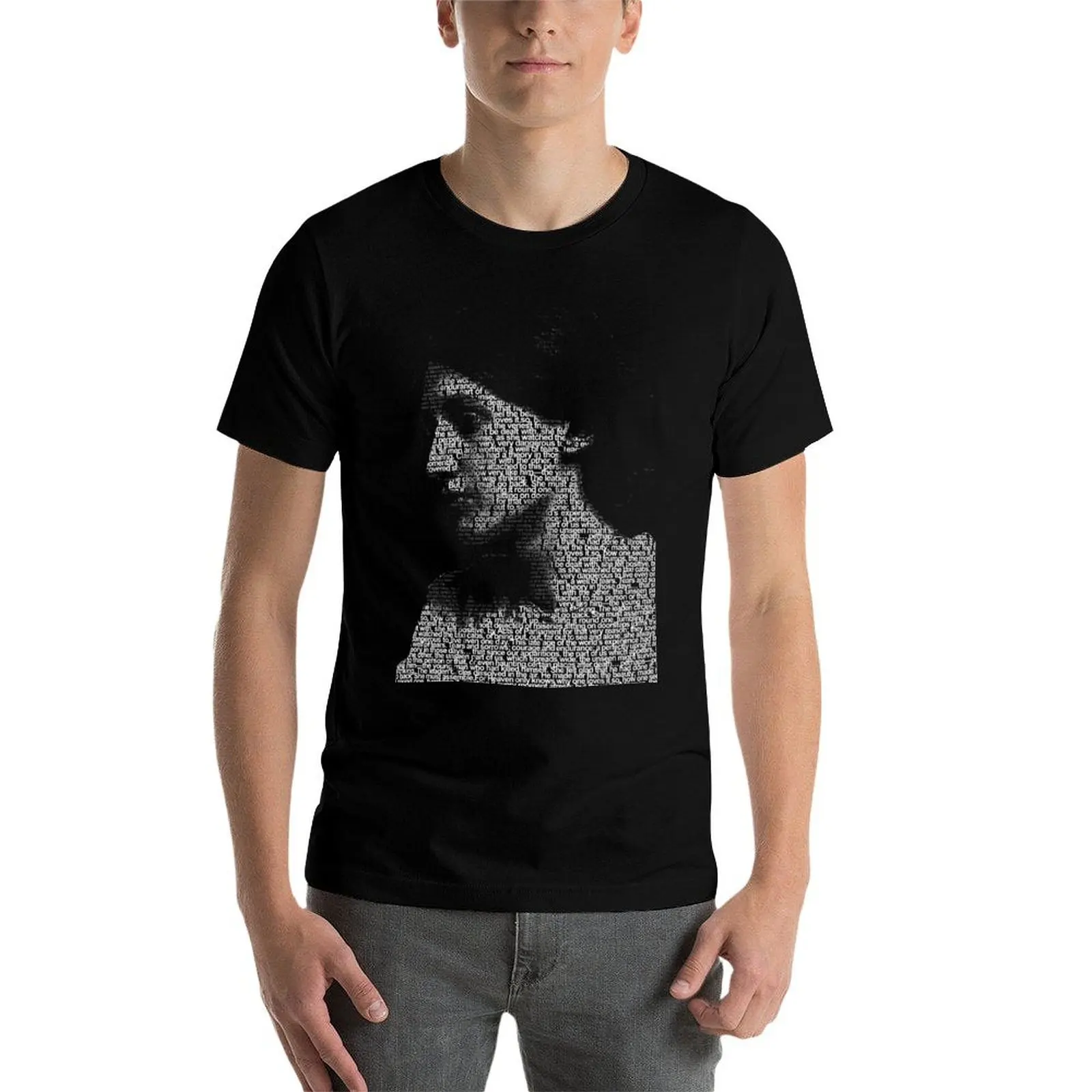 

Virginia Woolf - Word Portrait (white text from the opening of Mrs. Dalloway) T-Shirt man t shirts graphic T-Shirt