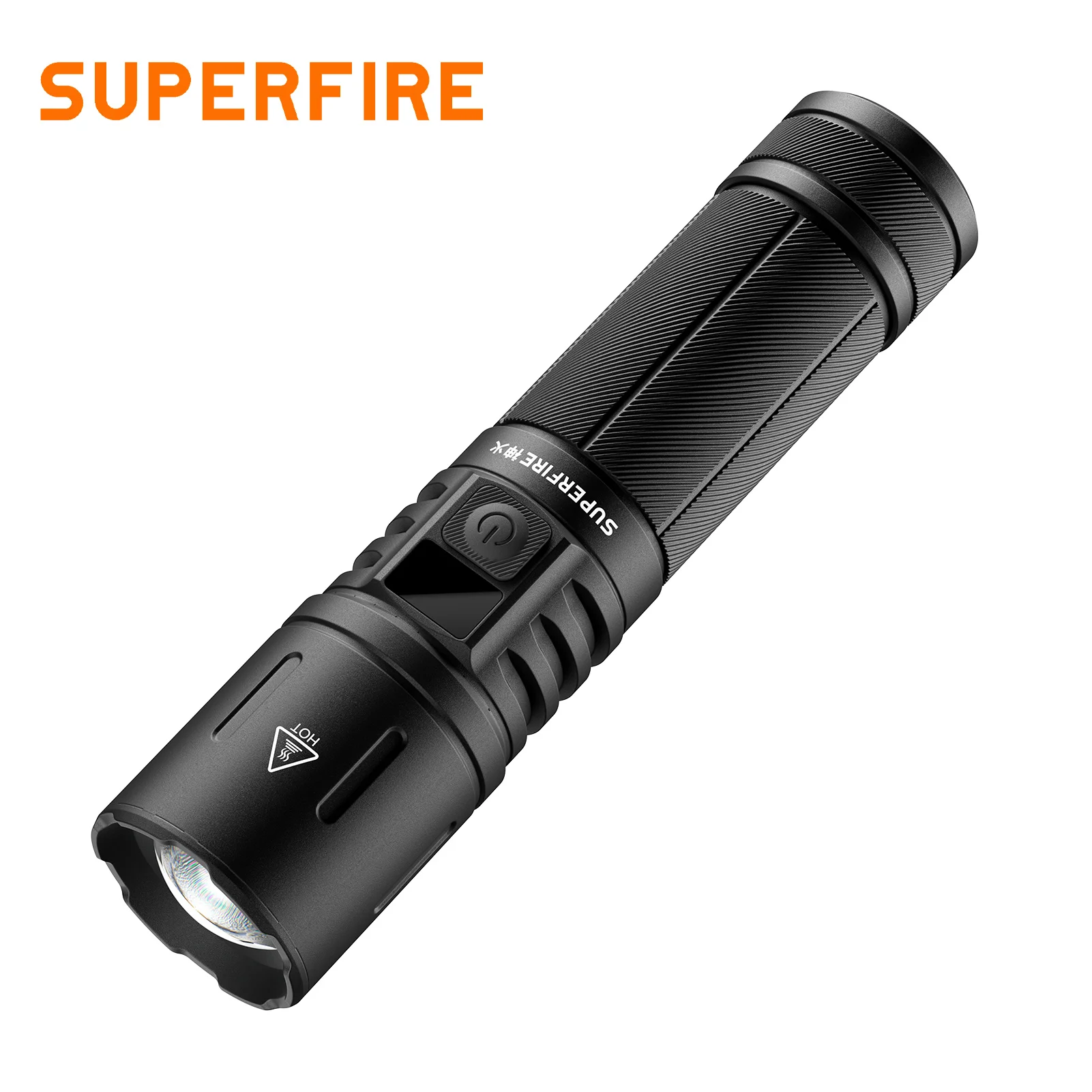 SUPERFIRE F1‑R 10W Zoomable LED Flashlight With Digital Power Display Rechargeable 26650 Type‑C  Waterproof Outdoor Torch